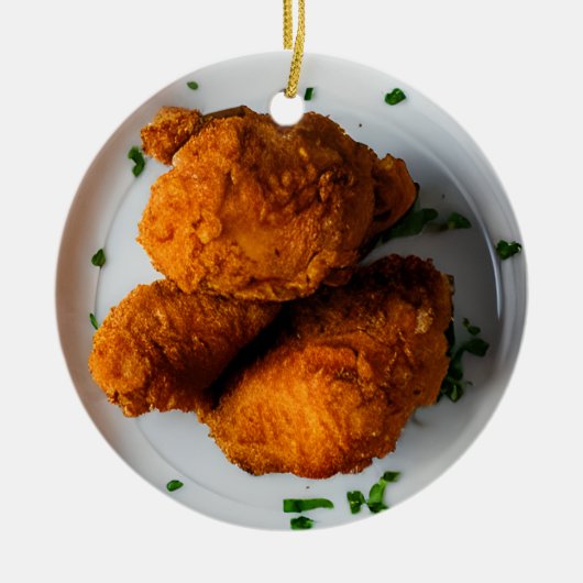 Merry Cluckin' kerst Keramisch Ornament (Voorkant)