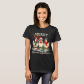 Merry Clucking Christmas Chicken Farm Animal Xmas  T-shirt (Voorkant volledig)