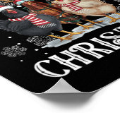 Merry Clucking Christmas Funny Chicken Santa Hat L Poster (Hoek)