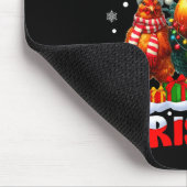 Merry Clucking Christmas Funny Chicken Santa Hat X Muismat (Hoek)