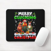 Merry Clucking Christmas Funny Chicken Santa Hat X Muismat (Met muis)