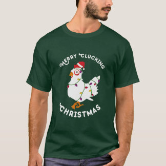 Merry Clucking kerst Eva Pajama Funny Chicken T-shirt