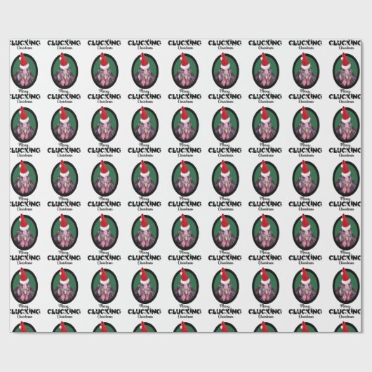 Merry Clucking Kerstkip Cadeaupapier (Vlak)