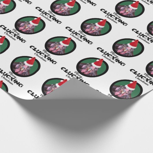 Merry Clucking Kerstkip Cadeaupapier (Hoek)
