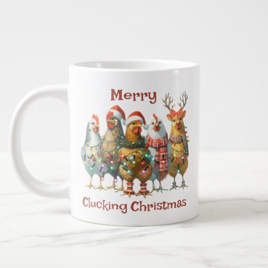 Merry Clucking Kerstkip Grote Koffiekop (Links)