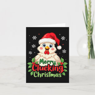 Merry Clucking Kerstkip Kaart