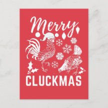 Merry Cluckmas Chicken Lover Holiday Card