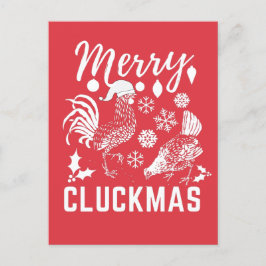 Merry Cluckmas Chicken Lover Holiday Card Briefkaart