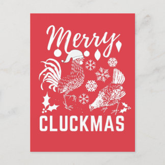 Merry Cluckmas Chicken Lover Holiday Card Briefkaart