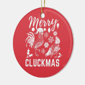 Merry Cluckmas Chicken Lover Keramisch Ornament (Links)
