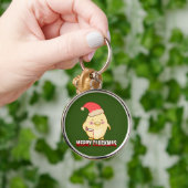 Merry Cluckmas, grappige kerstkip Sleutelhanger (Hand)