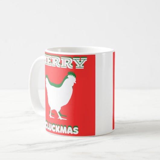 Merry CLUCKMAS koffie mok (Voorkant links)