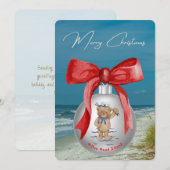 Merry Coastal Christmas Hilton Head Island Beach Feestdagenkaart (Voorkant / Achterkant)