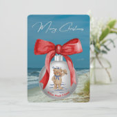 Merry Coastal Christmas Hilton Head Island Beach Feestdagenkaart (Staand voorkant)