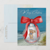 Merry Coastal Christmas Hilton Head Island Beach Feestdagenkaart (Voorkant / Achterkant)