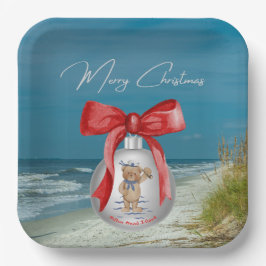 Merry Coastal Christmas Hilton Head Island Beach Papieren Bordje