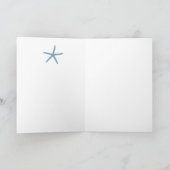 Merry Coastal Christmas Ocean Beach Kaart (Binnen)