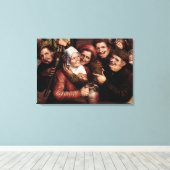 Merry Company, 1562 Canvas Afdruk (Insitu (Houten vloer))