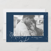 Merry Confetti Festive Photo Holiday Card Feestdagenkaart (Voorkant)