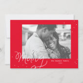 Merry Confetti Festive Photo Holiday Card Feestdagenkaart (Voorkant)