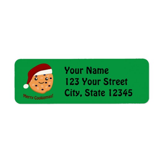 Merry Cookiemas Kerstkoekje Etiket (Voorkant)