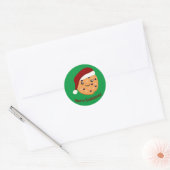 Merry Cookiemas Kerstkoekje Ronde Sticker (Envelop)