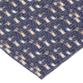 Merry Corgchaustekst - Kerstmis blauw patroon Tafelkleed (Gekanteld)