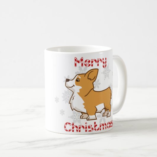 Merry Corgi kerstMok Koffiemok (Voorkant rechts)
