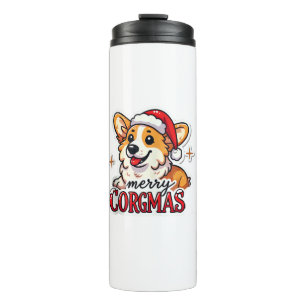 Merry Corgmas Feestelijke Corgi Hondenliefhebber V Thermosbeker