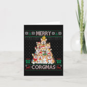 Merry Corgmas Ugly Sweater Funny Corgi Kerstmis Kaart (Voorkant)