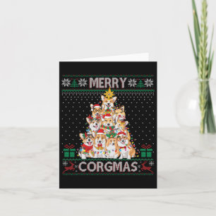 Merry Corgmas Ugly Sweater Funny Corgi Kerstmis Kaart