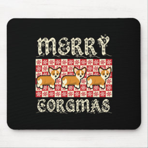 Merry Corgmas Xmas Hondenras Design Corgi Dogs Muismat