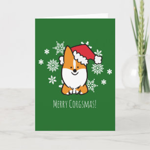 Merry Corgsmas Wenskaart   CorgiThings Feestdagen Kaart
