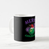 Merry Coronamas Koffiemok (Voorkant links)