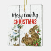 Merry Country Christmas Add a Name Ornament (Links)