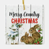 Merry Country Christmas Add a Name Ornament (Voorkant)