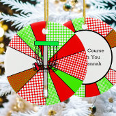 Merry Course-mas Disc Golf Pun gepersonaliseerd Keramisch Ornament