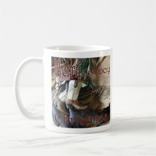 Merry Cowboy-kerst Cowboy Boots Coffee-Mok Koffiemok