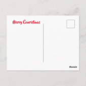 Merry Cowristmas Santa Koe Holiday Briefkaart (Achterkant)