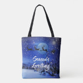 Merry Cowristmas Santa Koe Holiday Tote Bag (Achterkant)