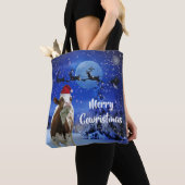 Merry Cowristmas Santa Koe Holiday Tote Bag (Dichtbij)