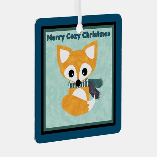 Merry Cozy Kerstmis Fox Gift Ornament (Voorkant Rechts)