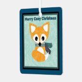 Merry Cozy Kerstmis Fox Gift Ornament (Voorkant links)