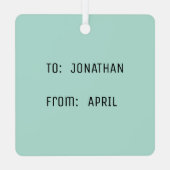 Merry Cozy Kerstmis Fox Gift Ornament (Achterkant)