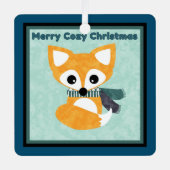 Merry Cozy Kerstmis Fox Gift Ornament (Voorkant)
