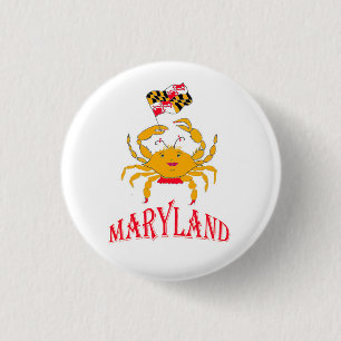 Merry Crab in Maryland, Verenigde Staten Ronde Button 3,2 Cm