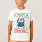 Merry Crabmas Funny Crab Ugly Christmas Sweater T-shirt (Voorkant)