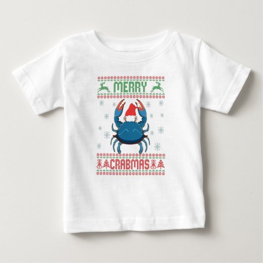 Merry Crabmas Funny Crab Ugly KerstSweater (Voorkant)