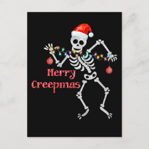 Merry Creep Mas Grappig Kerstmis Skelet Feestdagenkaart