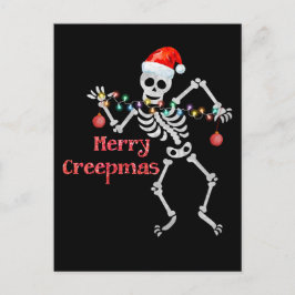 Merry Creep Mas Grappig Kerstmis Skelet Feestdagenkaart